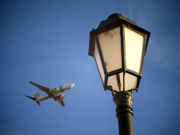 airplane and lamp
